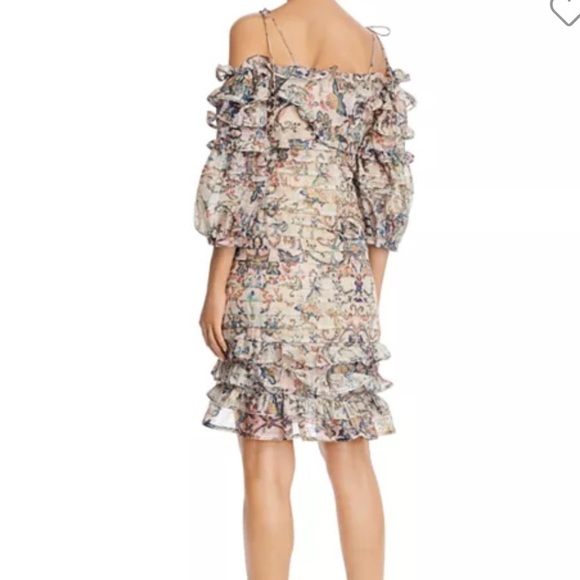 Aqua Balloon-Sleeve Ruffled Floral Dress - 100% Exclusive - Picture 4 of 5